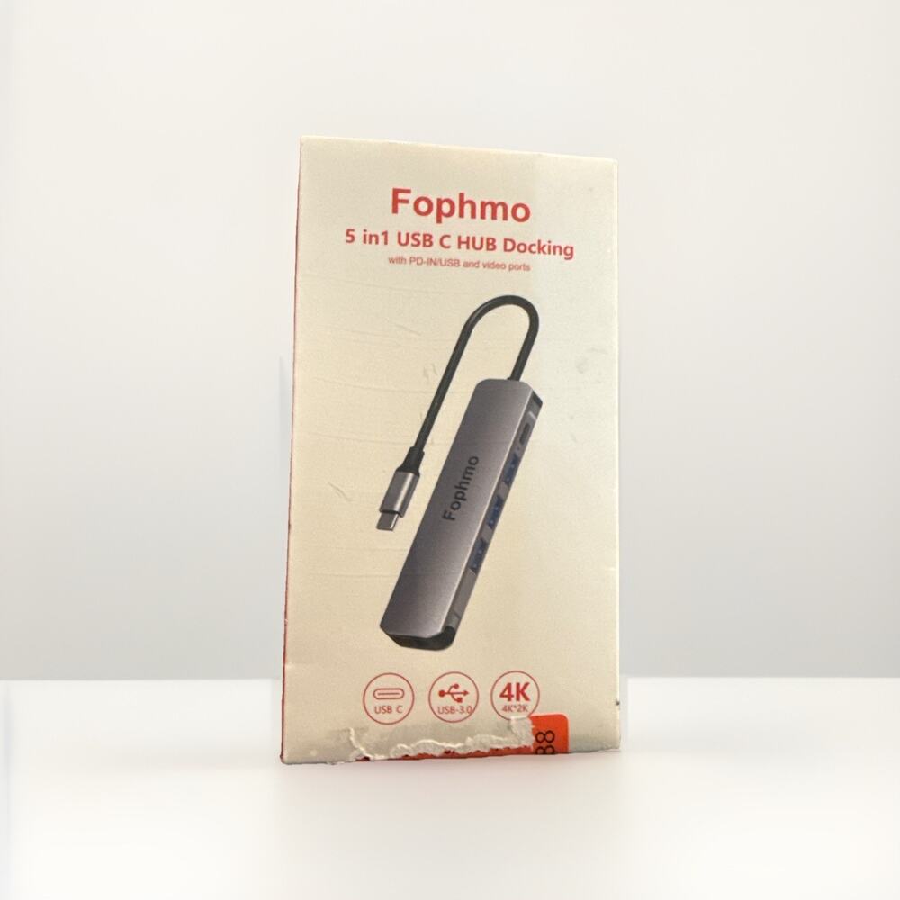 USB-C Multiport Adapter for Macbook, Fophmo 5 in 1 USB C Hub, USB 3.0 5Gbps Data